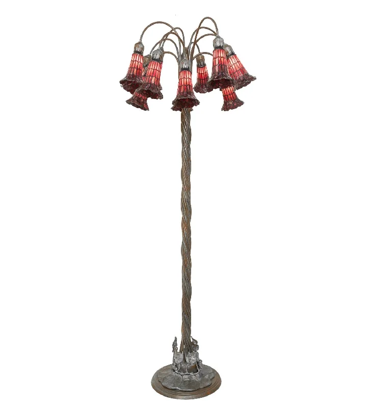 Stained Glass Pond Lily 12 Light Floor Lamp