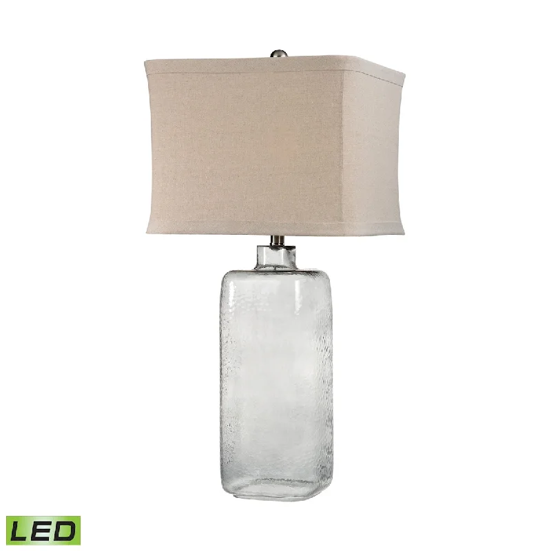 Hammered Glass LED Table Lamp