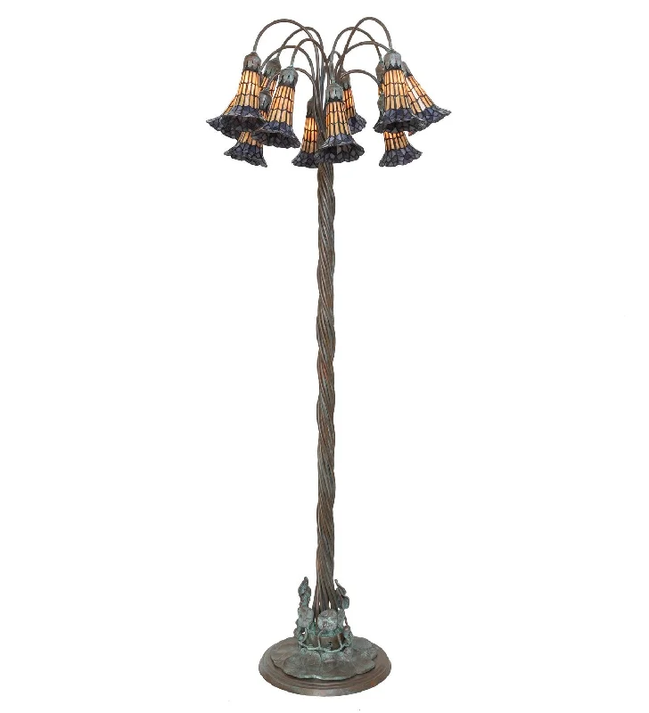 Stained Glass Pond Lily 12 Light Floor Lamp