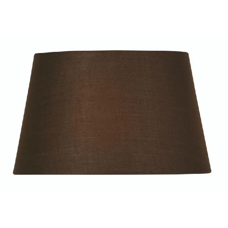 Oaks Lighting 16" Cotton Drum Chocolate Lamp Shade