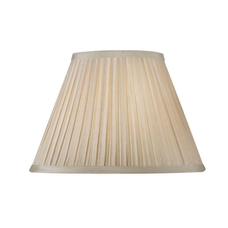 Oaks Lighting 16" Box Pleat Sand Faux Silk Lamp Shade