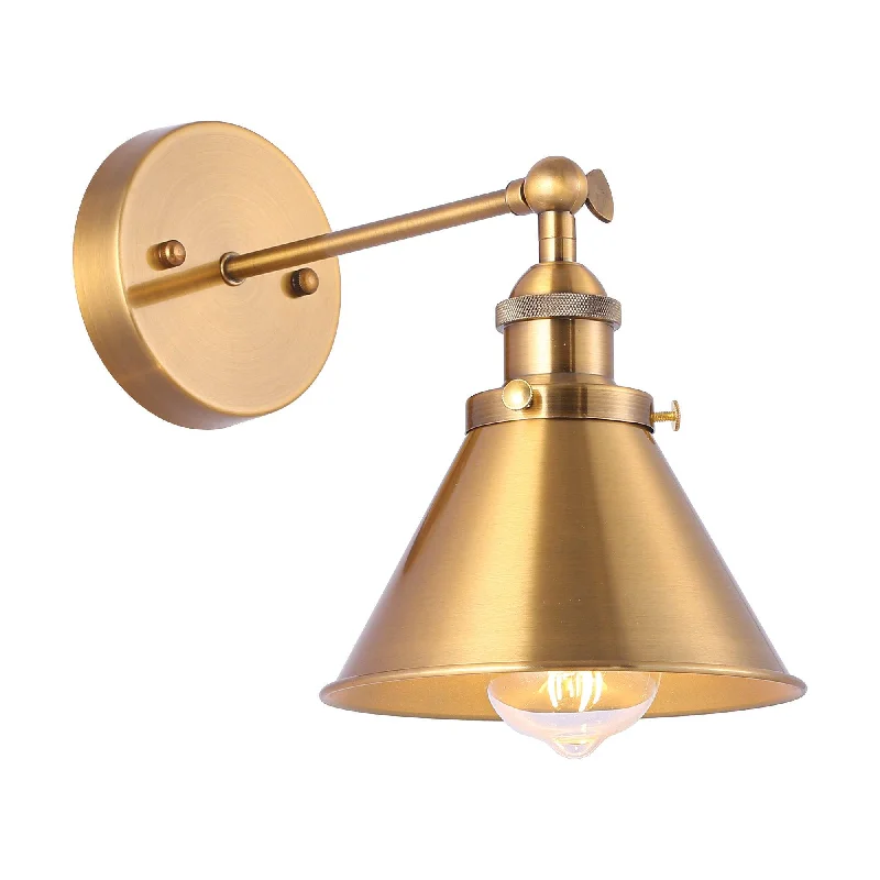 1-Light Rhem Brass Wall Sconce Light