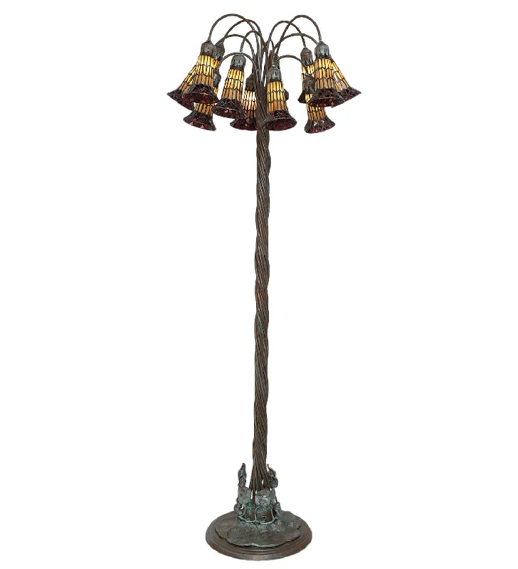 Stained Glass Pond Lily 12 Light Floor Lamp