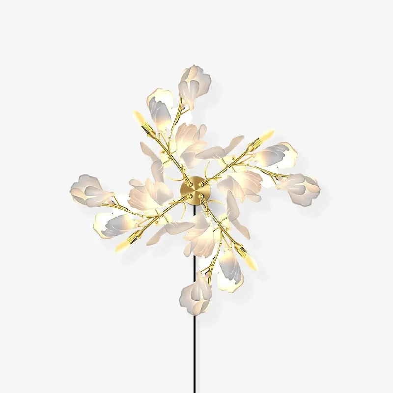 Gingko Flowers Plug-in Wall Lamp