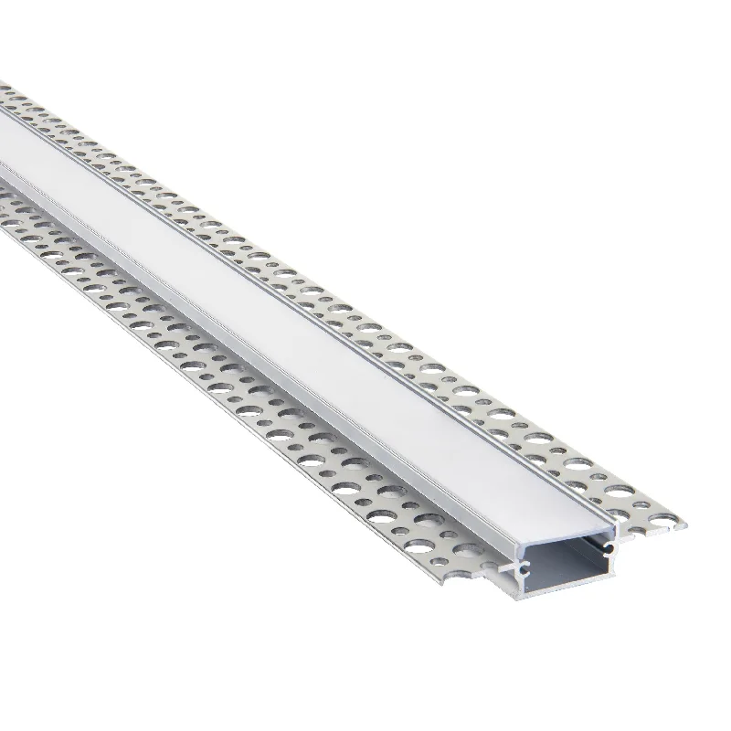 Rigel Plaster-in Wide 2m Aluminium Profile/Extrusion Silver for LED Tape Light