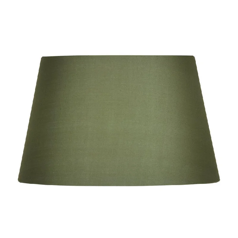 Oaks Lighting 16" Cotton Drum Green Rolled Edge Shade