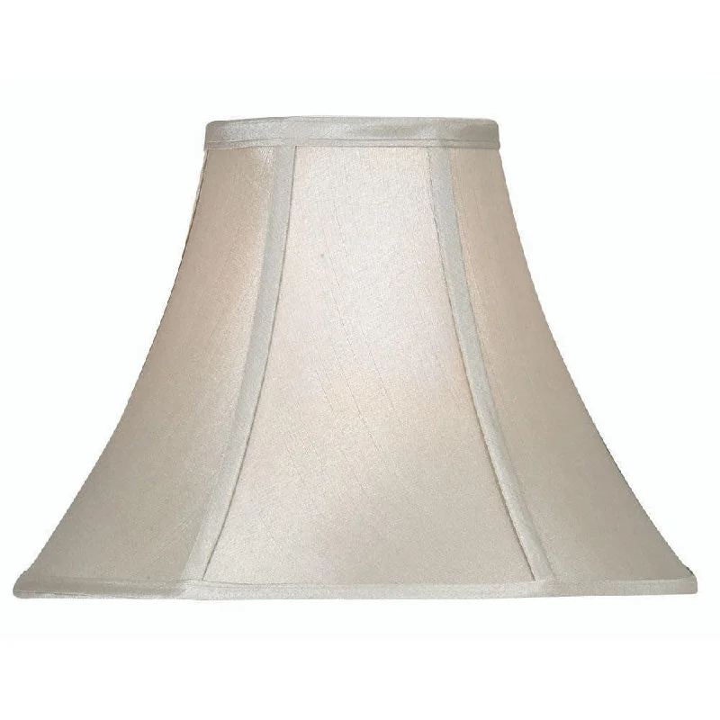 Oaks Lighting 16" Empire Soft Grey Faux Silk Lamp Shade