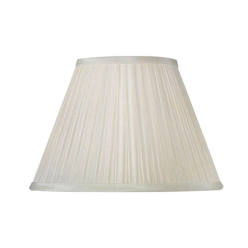 Oaks Lighting 20" Box Pleat Ivory Faux Silk Lamp Shade